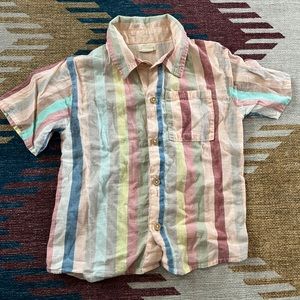 Pink Chicken jack shirt in super soft stripe cotton